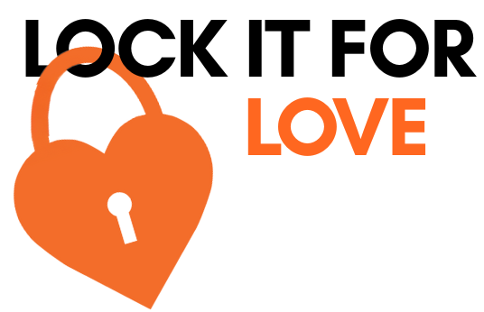 gun locks lock it for love logo and heart lock icon